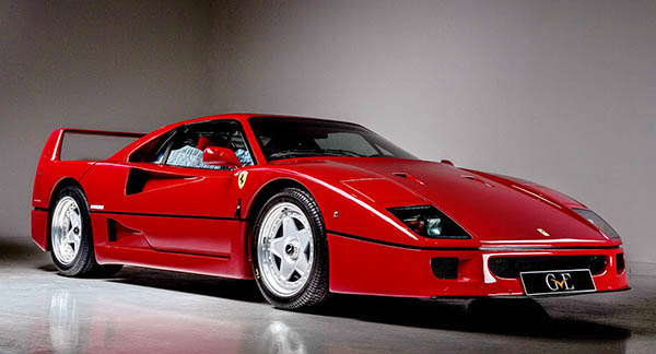 เปิดขายรถสปอร์ตมือสองของ Ferrari F40 ของ Eric Clapton ในราคา 1,145,150 ดอ ลล่าร์สหรัฐ