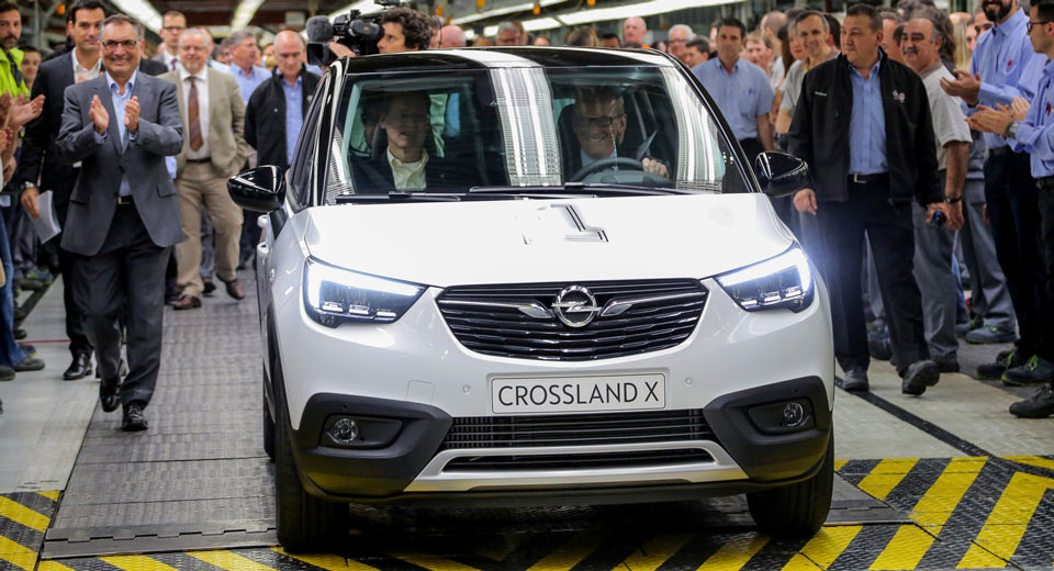 Opel CEO Drives First Crossland X Off The Assembly Line