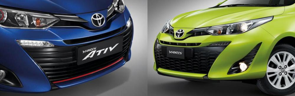 ปรียบเทียบ Toyota Yaris ATIV 2017  กับ Toyota Yaris Hatchback 2017