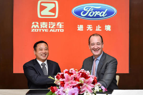 Ford ได้จับมือกับ Zotye Auto ผลิตรถยนต์ไฟฟ้า