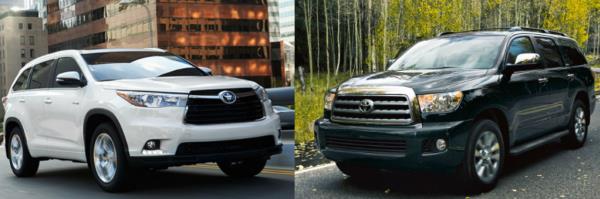 Toyota Highlander vs Sequoia