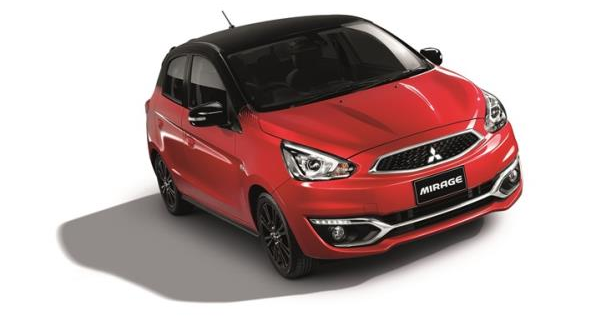 รูปโฉมเร้าใจของ Mitsubishi Mirage Limited Edition สีแดงเมทัลลิก (Red Metallic) 
