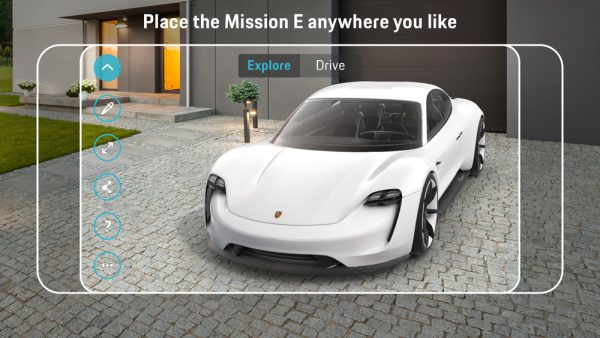 แอพฯ Augmented Reality แสดงมุมมองที่แตกต่างหลากหลายของรถยนต์ต้นแบบ Mission E concept study