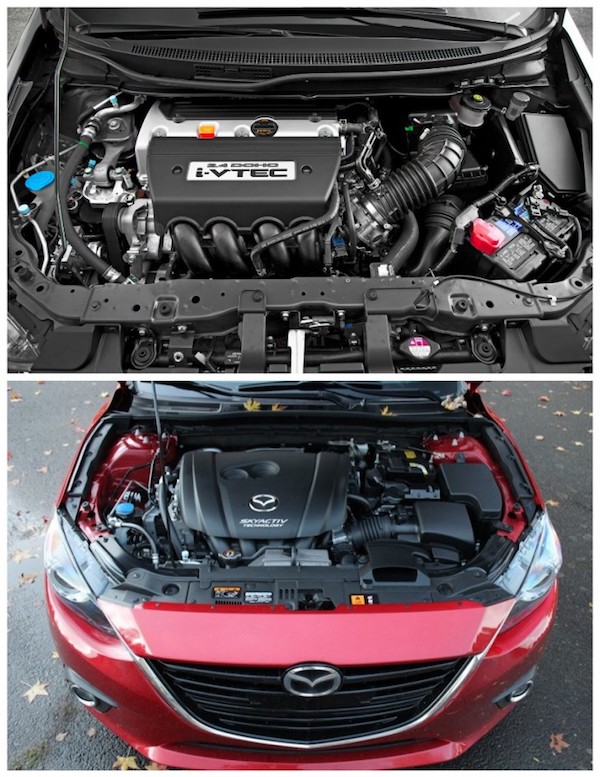 เปรียบเทียบขุมพลังของ Honda Civic กับ Mazda3
