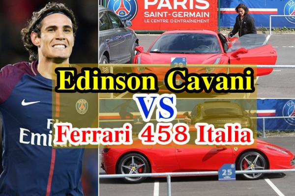 Edinson Cavani VS Ferrari 458 Italia