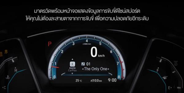 อุปกรณ์อำนวยความสะดวกของ Honda Civic 2018