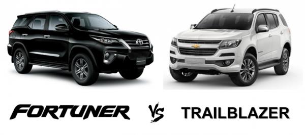 เปรียบเทียบ Chevrolet Trailblazer 2018 vs Toyota Fortuner 2018