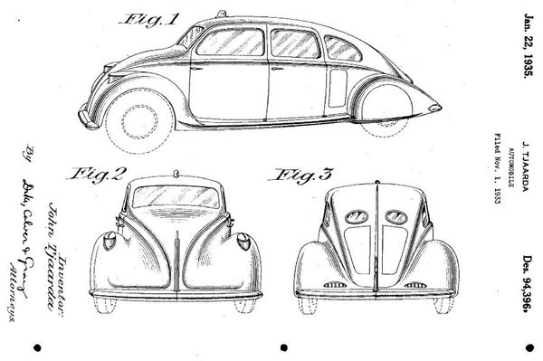 ต้นแบบดีไซน์ของ Volkswagen Beetle ในปี 1935