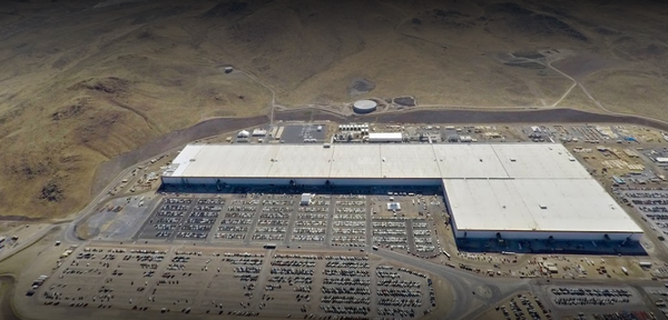 ภาพถ่ายทางอากาศของ Gigafactory