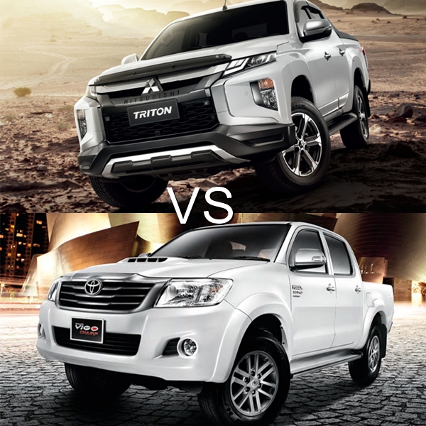เปรียบเทียบ Mitsubishi Triton 2018 กับ Toyota Hilux Vigo 2018 ควรซื้อคันไหน?