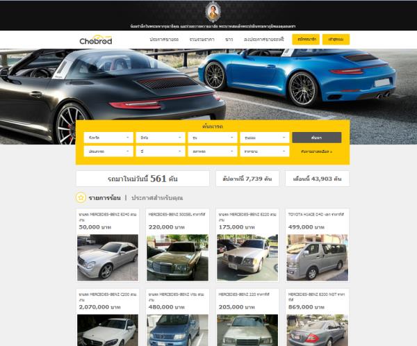 เวปไซต์รวมตลาดรถยนต์มือสอง Chobrod.com