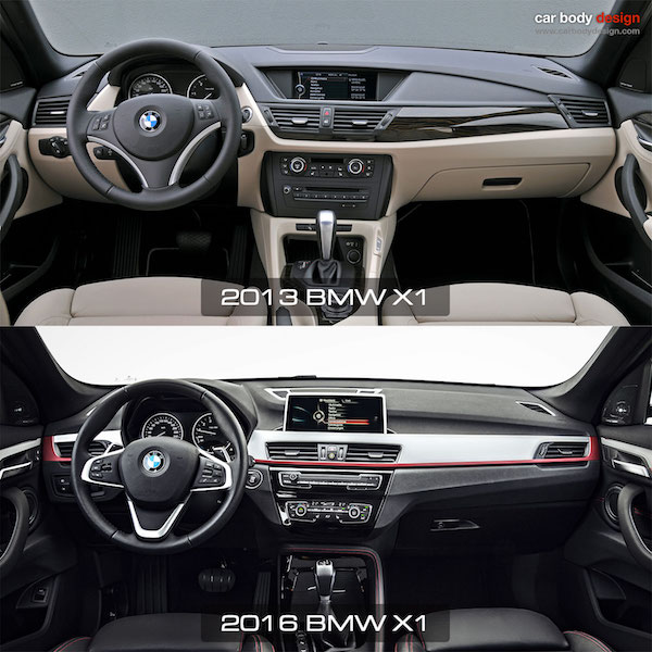 เปรียบเทียบห้องโดยสารของ BMW X1 โฉม 2013 และ 2016