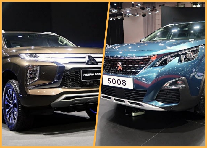 ​เทียบรถอเนกประสงค์ 7 ที่นั่งระหว่าง Peugeot 5008 กับ Mitsubishi Pajero Sport 2019