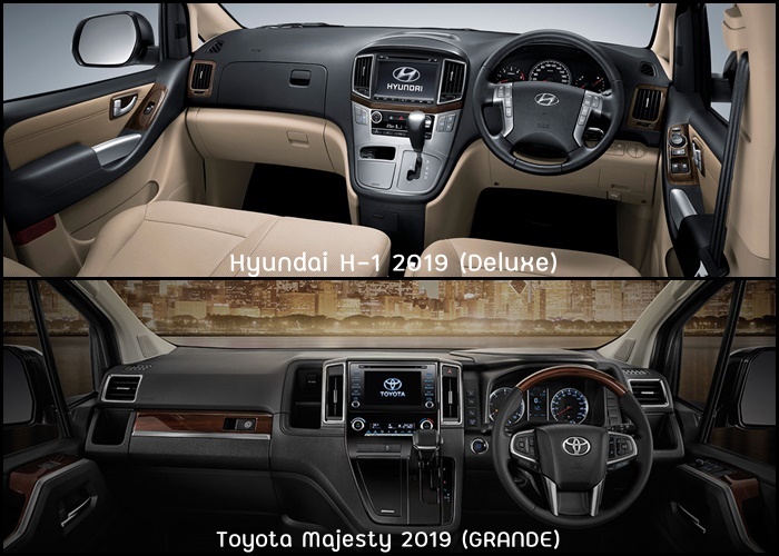 เปรียบเทียบดีไซน์ภายในระหว่าง Hyundai H-1 2019 กับ Toyota Majesty 2019
