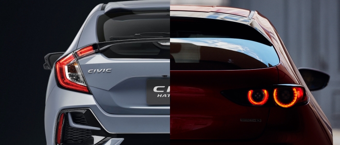 เปรียบเทียบ Civic Hatchback Vs Mazda 3 Fastback