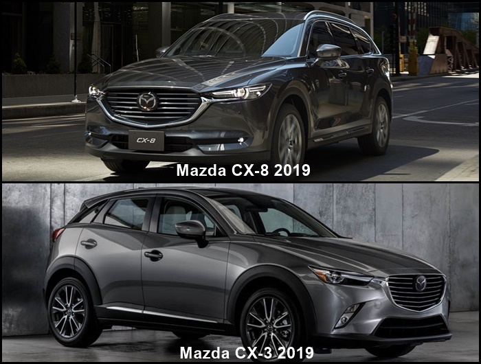 เปรียบเทียบดีไซน์ภายนอก Mazda CX-8 VS Mazda CX-3
