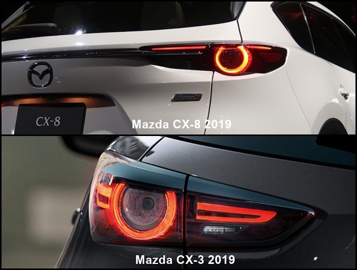 เปรียบเทียบดีไซน์ภายนอก Mazda CX-8 VS Mazda CX-3