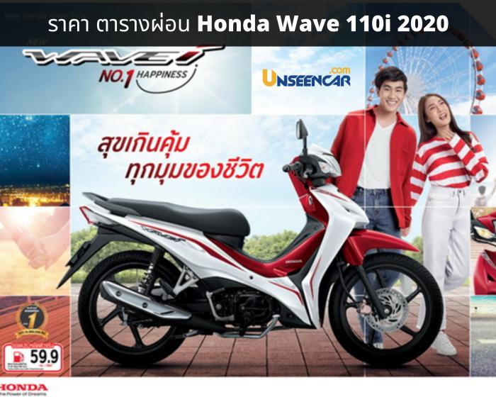 ราคา และตารางผ่อนดาวน์ Honda Wave 110i 2021