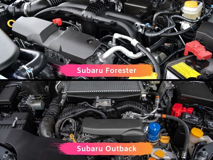 เครื่องยนต์ของ Subaru Forester vs Subaru Outback