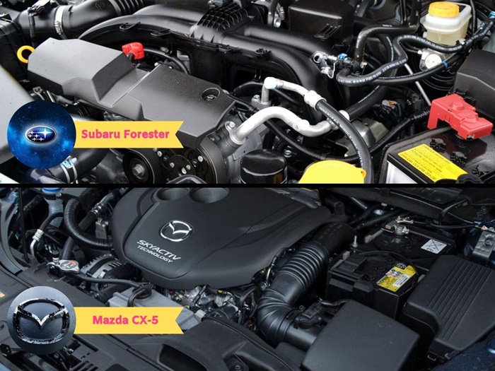 เครื่องยนต์ของ Subaru Forester vs Mazda CX-5