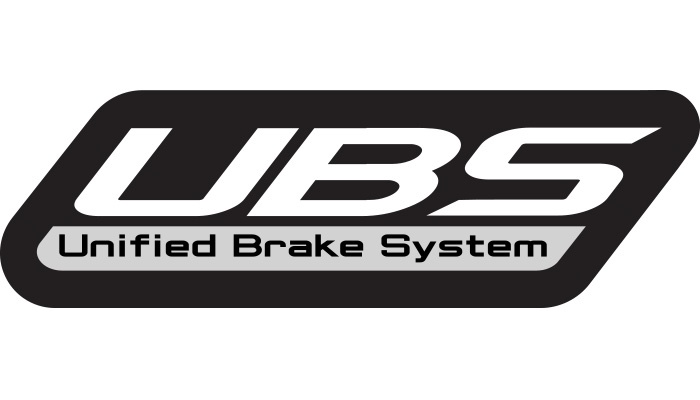 UBS (UNIFIED BRAKE SYSTEM) เมื่อใช้งานเบรกเท้า กลไกจะกระจายแรงแบรกไปทั้งล้อหน้าและล้อหลัง ทำให้การหยุดรถมีประสิทธิภาพยิ่งขึ้น (เฉพาะรุ่น UBS)
