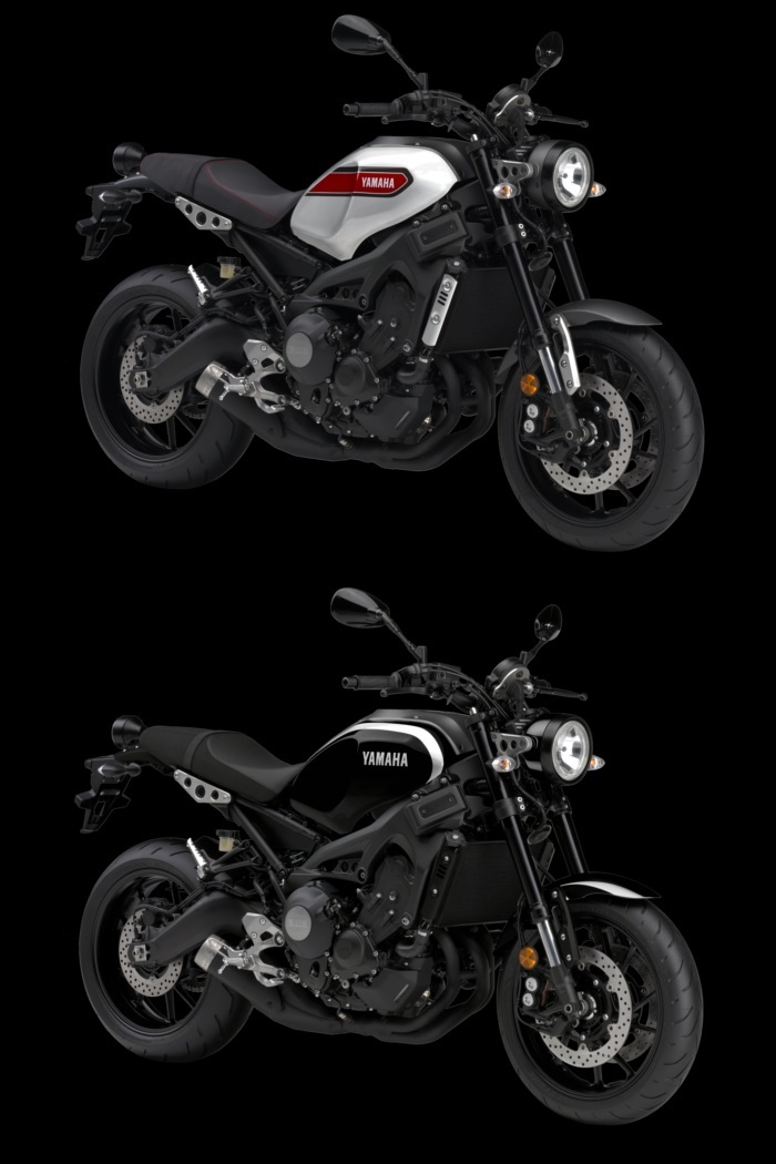 ​Yamaha XSR900 สีเทาและสีดำ