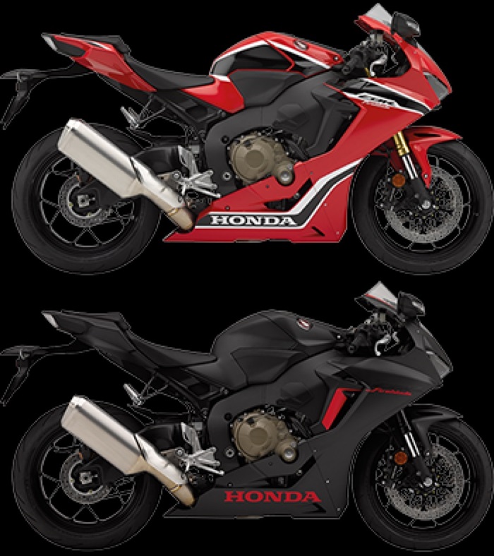 Honda CBR1000RR ABS สีดำ-แดง และสีดำ