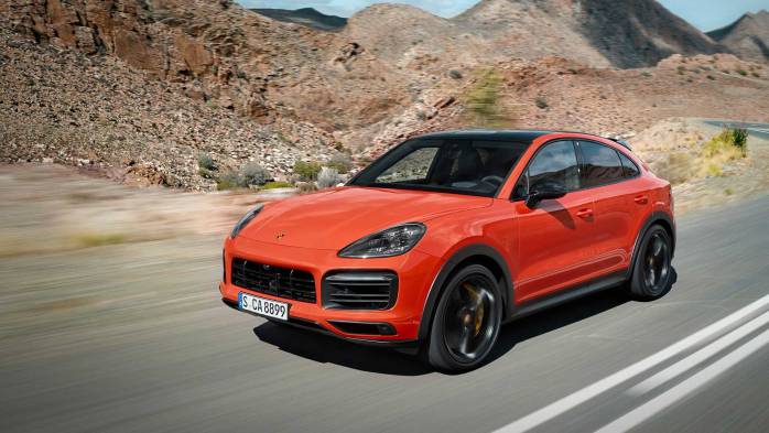 รถ Porsche Cayenne มุมมองด้านหน้า