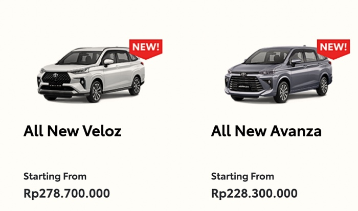 Toyota Avanza 2022 - Toyota Veloz 2022 ราคาเริ่มต้นที่อินโดนีเซีย