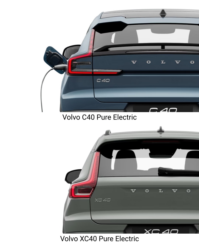  Volvo C40 ปี 2023 และ Volvo XC40 ปี 2023