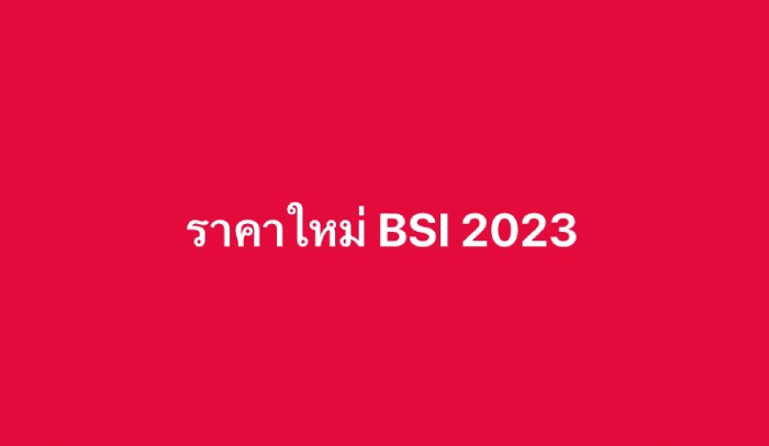 ปรับราคา BSI 2023