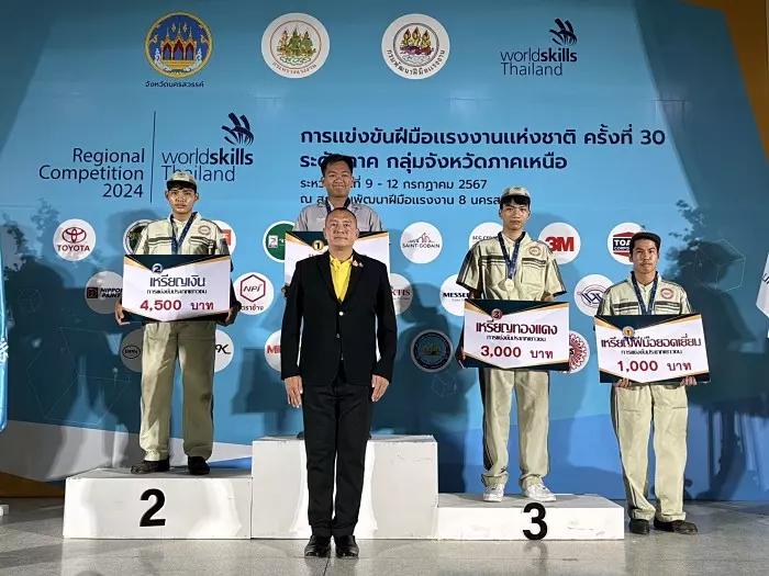 นักศึกษาวิทยาลัยเทคโนโลยียานยนต์โตโยต้า คว้ารางวัลจาก WorldSkills Thailand 2024 - Regional Competition