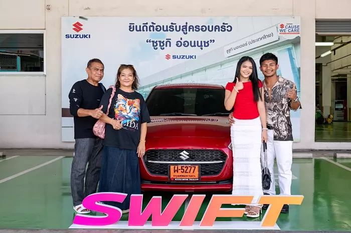 SUZUKI SWIFT 2024 ฮอตต่อโปรฯ 777 ผ่อน 5,780 บาท/เดือน โชว์รถถัง จิตรเมืองนนท์เลือกใช้