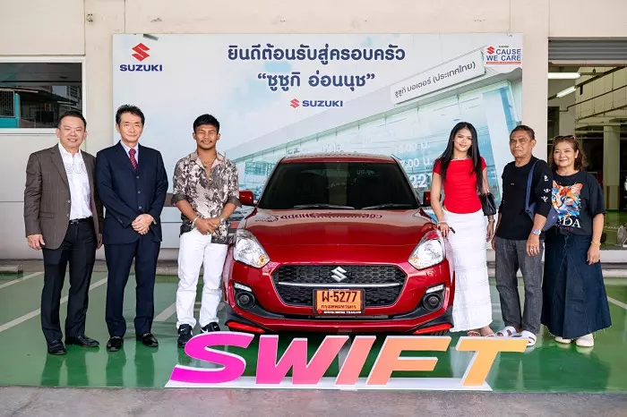 SUZUKI SWIFT 2024 ฮอตต่อโปรฯ 777 ผ่อน 5,780 บาท/เดือน โชว์รถถัง จิตรเมืองนนท์เลือกใช้