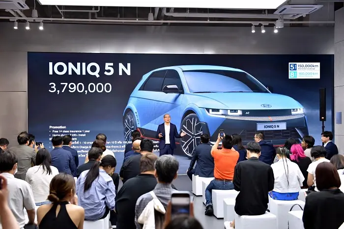 IONIQ 5N ปี 2025 รถยนต์ไฟฟ้าสมรรถนะสูงระกับ 640 แรงม้า เคลมวิ่ง 448 กม./ชาร์จ เปิดราคา 3,790,000 บาท