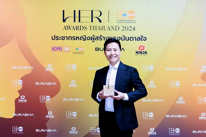 นางสาวจันทร์นภา สายสมร บอสใหญ่ฟิล์ม ลามิน่า รับรางวัล HER AWARDS 2024 จากหน่วยงาน UN