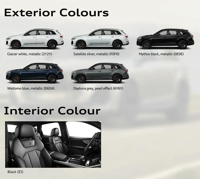 Audi Q7 2025 สีตัวถัง