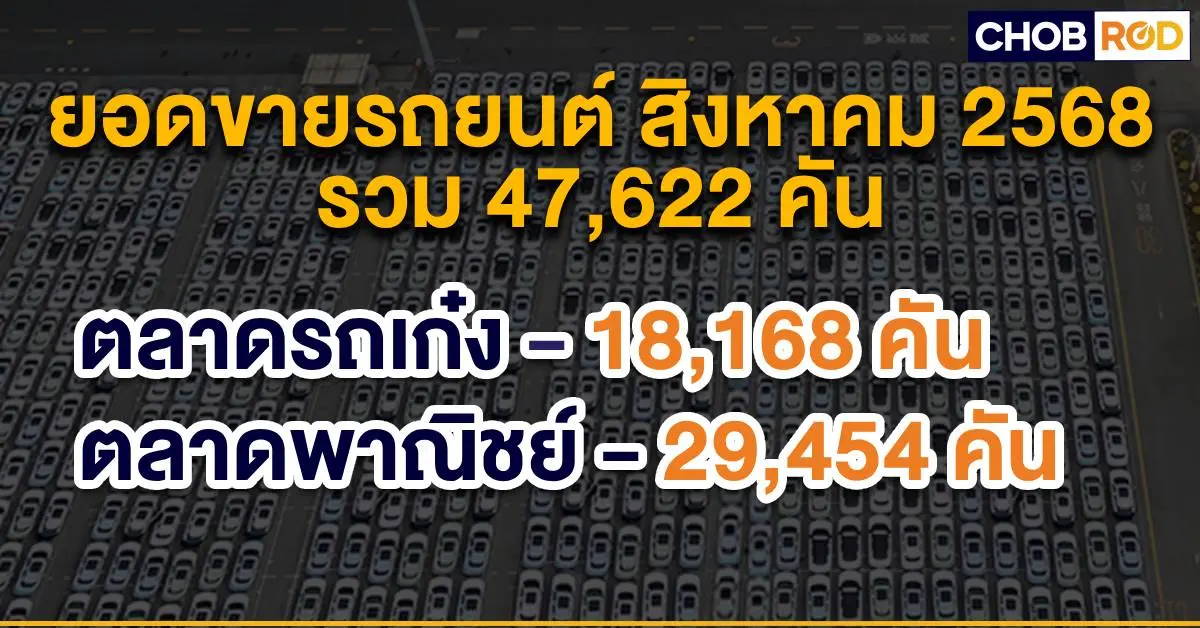 ยอดขายรถยนต์สิงหาคม 2025