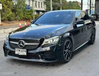 2019 MERCEDES-BENZ C220d AMG DYNAMIC สีดำ ภายในแดง