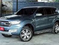 FORD EVEREST 3.2 TITANIUM PLUS SUNROOF 4WD ปี2017(แท้) โฟร์วิล เกียร์ออโต้6SPEED สีฟ้า