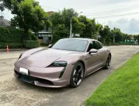 Porsche Taycan Turbo 105 kWh 2023 สีชมพู สวยไม่เหมือนใคร รถศูนย์  AAS ไมล์น้อย  