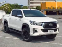  รถบ้านแท้ Toyota Hilux Revo Double cab 2.4 E Plus Prerunner เกียร์ Auto สีขาว ปี 2018 จด 2018 