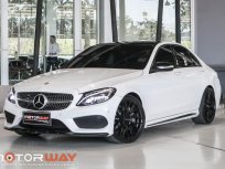 Mercedes-Benz C300 BlueTEC HYBRID AMG สี Iridium Silver (Wrap สีขาวทั้งคัน) ปี 2015 วิ่ง 121,xxx km.