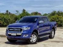 Ford Ranger Hi Rider Double Cab 2.2 XLT 4×2 เกียร์ AT สีน้ำเงิน ปี 2017 รถบ้านมือเดียว ไมล์น้อย 