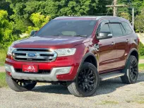 FORD EVEREST 3.2 TITANIUM PLUS 4WD TOP SUNROOF  ปี2015(จดทะเบียน2017)(MNC) เกียร์ A/T 10SPEED สีแดง