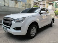 2021 ISUZU DMAX SPACECAB 1.9 S เกียร์AUTO สีขาว มีหลังคา CarryBoy วิ่งน้อย 70,636 กม. รถสวยสภาพดี