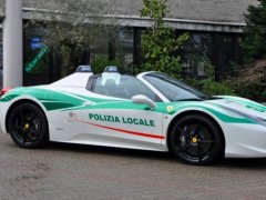 โหดจริงๆ!!! กรมตำรวจของอิตาลีแปลงโฉม Ferrari 458 Spider ของมาเฟียเก่า มาเป็นรถตำรวจ