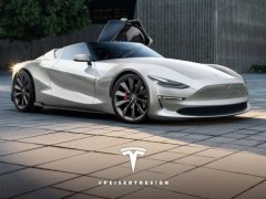 Tesla Roadster เรนเดอร์สปอร์ตโรดสเตอร์พลังงานไฟฟ้า บนพื้นฐาน Toyota FT-1 Concept