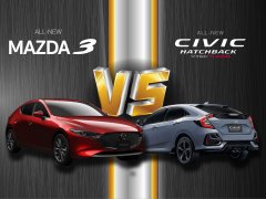 เปรียบเทียบ Civic Hatchback Vs Mazda 3 Fastback