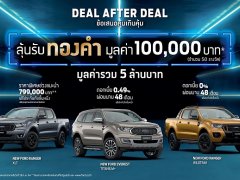 ฟอร์ด แจกทอง 1 แสนบาท 50 รางวัล เมื่อออกรถ ในวันที่ 1-14 กพ. 2564